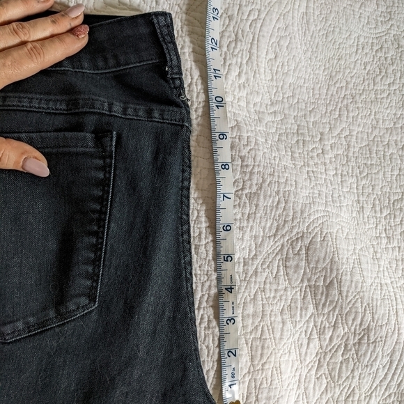 𝅺PRANA Kayla Black Wash Denim Straight Leg Jeans 14 Mid Rise Organic Cotton - Picture 14 of 14